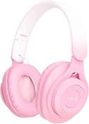 Resim Mu Art Ahşap Zore M6 Plus Ayarlanabilir Ve Katlanabilir Kulak Üstü Bluetooth Kulaklık Pembe 