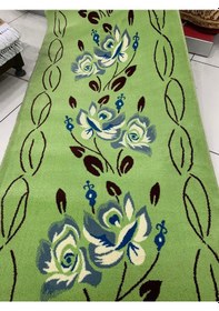 Resim Koyunlu Halı Kesme Halı Yolluk En 0.80Mt Yeşil 