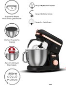 Resim Karaca Hamur Yoğurma Mikser ,Çırpma, Püre, Karıştırıcı 1750W Kulplu 5LT Çelik Hazneli Mutfak Şefi 