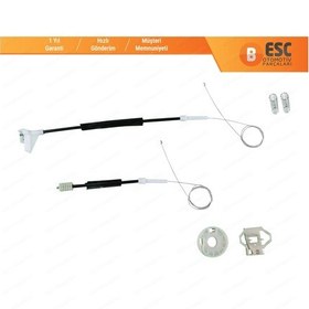 Resim Skoda Octavia MK1 1996-2000 İçin Arka Sol Cam Kriko Tamir Seti 