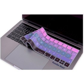 Resim MacBook Pro TouchBar Klavye Koruyucu 13inc 15inc Türkçe Ombre 