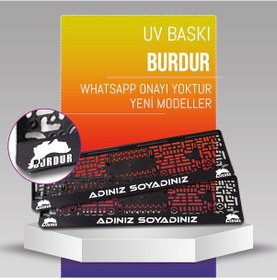 Resim Burdur Plakalık, 2 Adet Premium Uv Baskı, Plakalıkhane 