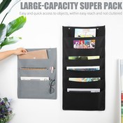 Resim Duvara monte edilebilen dosya düzenleyici, klasör/dosya depolama tutucu, gazete/dergi depolama çantası, çok fonksiyonlu çanta 