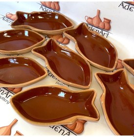 Resim 2'li Toprak Sırlı Balık Güveci Büyük Boy 30x15 Cm 