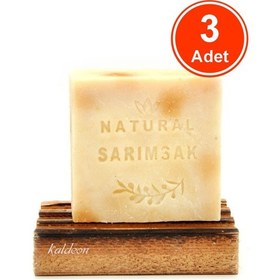 Resim Sarımsak Yağı Sabunu El Yapımı Doğal 120 G x 3 Adet 