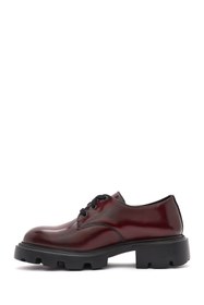 Resim Derimod Kadın Bordo Bağcıklı Deri Oxford Ayakkabı 24WFD236422 