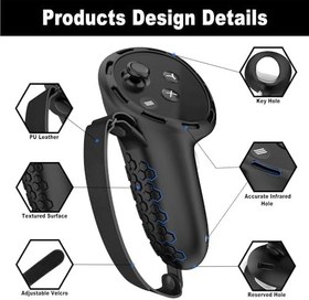 Resim Protective Cover for Oculus/Meta Quest 3 Accessories, Silicone Controllers Grip Cover Protector, Soft Shell Skin with Face Cover and Lens Cover by Gwyoneaon 