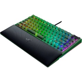 Resim Razer Blackwidow V4 Oyun Klavyesi Kablolu 75% Green Switch Us Layout Metal Yapı RZ03-05003300-R3M1 