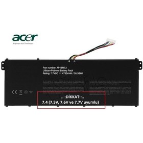 Resim Acer Uyumlu Aspire A114-31-P87K Notebook Bataryası Pili Ver.2 / 2 Cell 