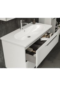 Resim Orka Nuvola 100 Cm Mdf Beyaz Banyo Dolabı Takımı Beyaz 