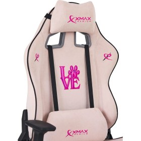 Resim / Rio Balerion Love Serisi Terletmez Kadife Kumaş Pembe Gaming Oyuncu Koltuğu / 120 kg Taşır 