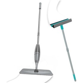 Resim Pony Süper Sprey Mop Paspas Teleskopik Saplı Cam Sileceği Gri 2'li 