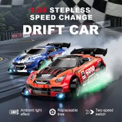 Resim 1:24 RC Drift Arabası LED Işıklarla - 4WD, Ortam Işığı Etkisi, Değiştirilebilir Lastikler, İki Hızlı Anahtar, Yüksek Hızlı Uzaktan Kumandalı Araba Çocuklar İçin, Spor Teması, USB Şarj Edilebilir Pil, Lityum Pil, 2.4G/3G/4G/5G Kablosuz Fonksiyon, Uzaktan Kumandalı Araba | Spor Temalı Araba | Hafif Araba, Uzaktan Kumandalı Araba Çocuklar İçin 