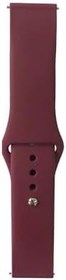 Resim Samsung Galaxy Watch Active 2 40mm Band Serisi 20mm Klasik İle Uyumlu Kordon Silikon Strap Kayış 31242 Red Wine 