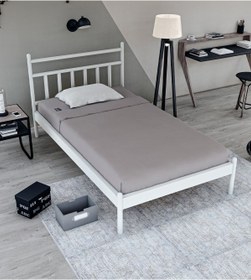 Resim Metalia Gm 230 Lima Tek Kişilik Karyola Beyaz 90x190 