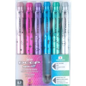 Resim Serve Deep Mekanik Kurşun Kalem Metalik Desen 0.7 mm 6'lı Set 