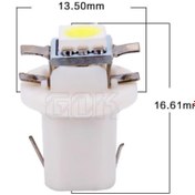 Resim Sentinel Plastik Soketli Mini Gösterge Beyaz Led 12v T5 
