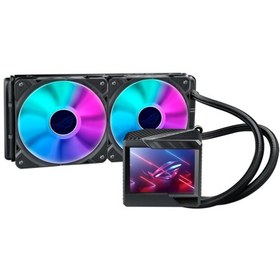 Resim ASUS ROG RYUJIN II 240 V2 OLED AURA SYNC RGB 2X NOCTUA IPPC 2 PWM 120MM FAN SIVI CPU SOĞUTUCUSU V2 