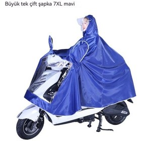 Resim Motosiklet Yağmurluk Panço Kalınlaşır Ve Yağmur Geçirmez Çift Erkek Ve Kadın Genel Panço Fuşya 