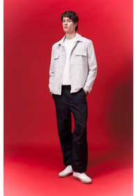 Resim DeFacto Regular Fit Polo Yaka Çıtçıt Kapamalı Cepli Gömlek Ceket B4515AX24SPGR259 