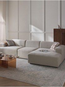 Resim S Home Design Concept Molly Köşe Koltuk Kırık Beyaz Keten Sağ Köşe 