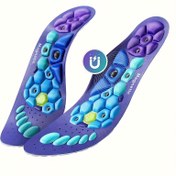 Resim Magnetic Acupressure Tabanlık Kadınlar ve Erkekler için - PU Malzeme, Reflexoloji Ayak Şekilli Tabanlıklar, Mavi ve Mor Tasarım ile Rahat Kemer Desteği, Kemer Desteği Tabanlıklar | Canlı Tasarım Tabanlıklar | Dayanıklı Ayak Giyim Tabanlıkları, Ayak Bakımı 