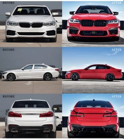 Resim Bmw 5 Serisi G30/g38 2018-2020 Uyumlu 2021 M5 G30/g38 Yükseltme Body Kit Makyajlama Seti-hazır Stok 