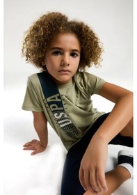 Resim Erkek Çocuk Bermuda Takım - Çay Yeşili Çay Yeşili 