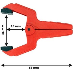 Resim Rox 0146 Yaylı Mandal Tip Kıskaç İşkence 25 Mm 4 Lü 