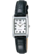 Resim Q&Q VG33J304Y Rakamlı Deri Kordon Kare Bayan Kol Saati 