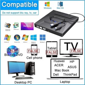 Resim Coverzone 5in1 Harici USB 3.0 ve Type-C DVD-ROM DVD-RW Optik Sürücü, USB ve Type C Kablolu, PC, Tablet, DVD Player, Çizgili Metal Tasarım Ultra Slim CD ROM Okuyucu CV250 