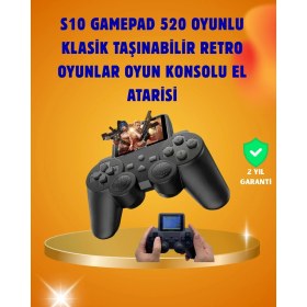 Resim Hsc Bilişim Çocuklar ve Yetişkinler Için Uygun 500 Oyunlu Taşınabilir Mini Retro El Konsolu 