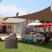 Resim Kahverengi Balkon Gizlilik Hasırı, Güvenlik Ekranı ve Dış Mekan İzolasyon ile Teras Gölge Koruma 