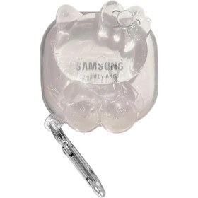 Resim Samsung Galaxy Buds 2 Için Kılıf Cartoon Figürlü Silikon Crtn-Fgr-Hl-Kty-Clr [buds 2 ile Uyumlu Kılıf - Buzlu Şeffaf] 
