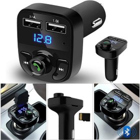 Resim Ganjem Fm Transmitter Cihazı Araç İçi Bluetooth Usb Radyo Müzik Çalma Cihazı Kiti Oto Şarj Araba Aksesuarı 