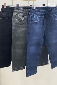 Resim Genel Markalar Mojo Erkek Bebek 1-5 Yaş Beli Lastikli Kot Pantolon 5368 Füme 