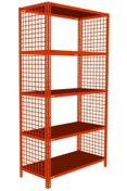 Resim RafBurada 5 Katlı 43x75-150 Cm Renkli Tel Kafes Çelik Raf. Dekoratif Raf 