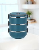 Resim Penguen İş yeri piknik kamp yemek saklama termosu çelik kaseli 3lü yemek sefer tası 