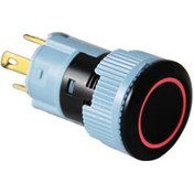 Resim 16mm Buton Ledli Plastik Seri Yaylı Beyaz - 24 Volt 
