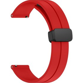 Resim Forzacase Xiaomi Redmi Watch 5 Lite ile uyumlu Manyetik Tokalı 22mm Silikon Kordon Kayış - FC144 