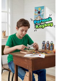 Resim Craftivio Mini Parmak Kaykay 2'li Sök Tak Aksesuarlı 3+ Yaş Çok Renkli 