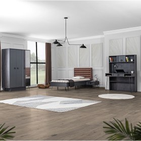Resim Black New Genç Odası, Dolap Karyola Komodin Çalışma Masası (512890041) 