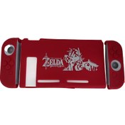 Resim Yues Switch Silikon Kılıf Joy-Con Koruyucu Kılıf Zelda Desenli Kırmızı Yues