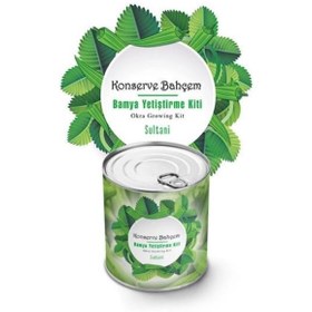 Resim 3DNOVAOFFİCİALTR BUFFER® Konserve Bahçem Evde Konservede Sultani Bamya Yetiştirme Kiti 