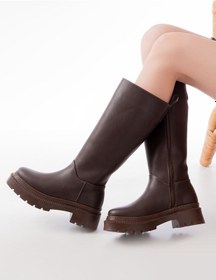 Resim 236-340 Kahverengi Fermuarlı Günlük Kadın Çizme Resimdeki Renk 