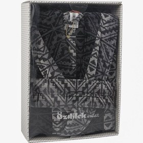 Resim Özdilek Hawai Tapetto Kadife Şal Yaka Bornoz S/m Beden 334250 Gri 