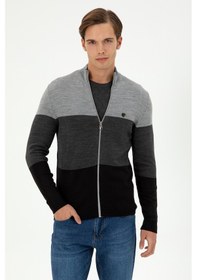 Resim U.s. Polo Assn. Erkek Gri Melanj Hırka Triko 50297062-vr086 Gri Melanj 
