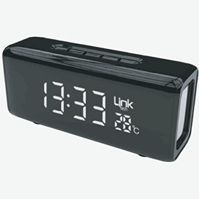 Resim Linktech Q219 Saat ve Sıcaklık Göstergeli Bluetooth Hoparlör Siyah 