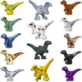 Resim 14 Parça/Dinozor Yapı Blokları Seti - Eğitici Oyuncaklar - Velociraptor, Tiranozoraks Rex, Gigantozor ve Daha Fazlası! 