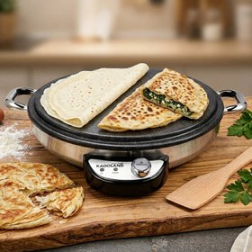 Resim Kadoland Süper İkili - Kadoland Lahmacun Ve Bazlama Makinesi / Tava Hariç + Kadoland Elektrikli Yufka ve Katmer Sacı 